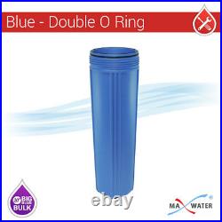 4 x 20 Big Blue Whole House Water System Filter Housing with Pressure Gauge Hole