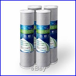 4pcs Big Blue CTO Carbon Block Water Filters 4.5 x 20 Whole House Cartridges