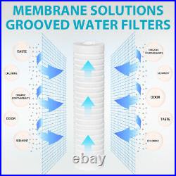 50PK 10 x2.5 Grooved Sediment Water Filter Whole House RO 50/30/5/1/0.5 Micron