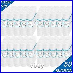 50 Micron 10x2.5 String Wound Whole House Farm Sediment Water Filter 100-Pack