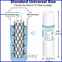 50 Micron 10x2.5 String Wound Whole House Farm Sediment Water Filter 100-Pack