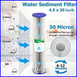 50 Micron 20-Inch Heavy Duty Whole House Water Filter Replacement Cartridge