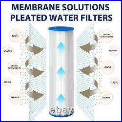 50 Micron 20x4.5 Whole House Pleated Sediment Water Filter Replacement 6-Pack