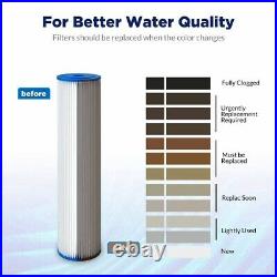 50 Micron 20x4.5 Whole House Pleated Sediment Water Filter Replacement 6-Pack