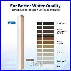 50 Pack 10 Micron 2.5 x 20-inch String Wound Whole House Water Sediment Filter