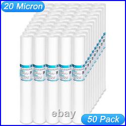 50 Pack 20 Micron 20x2.5 Big Blue Sediment Water Filter Cartridges Whole House