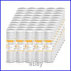50 Pack 5 Micron 10x2.5 CTO Carbon Block Water Filter Whole House RO Cartridges