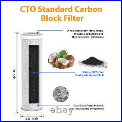 50 Pack 5 Micron 10x2.5 CTO Carbon Block Water Filter Whole House RO Cartridges