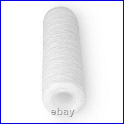 50 Pack String Wound 10 x 2.5 Whole House Well Water Sediment Filter 10 Micron