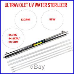 55W Ultraviolet Light Water Purifier Whole House UV Sterilizer 12 GPM Home Use