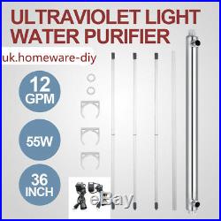 55W Ultraviolet Light Water Sterilizer Whole House UV Purifier 12 GPM USA Sotck