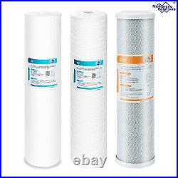 5? M 20x4.5 PP Sediment Carbon Block String Wound Whole House Water Filter Set