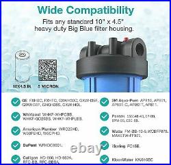 5 Micron 10x4.5 PP Carbon Sediment Water Filter for Whole House Big Blue 1-9 PCS