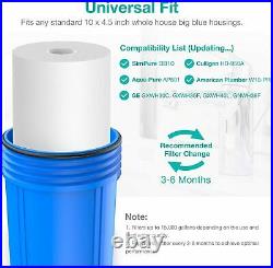 5 Micron 10x4.5 Whole House Big Blue Sediment Water Filter Replacement 20 Pack