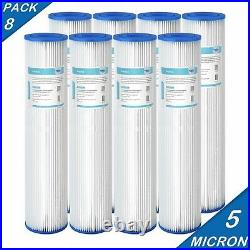 5 Micron 20 Pleated PP Sediment Water Filter Whole House Filtration Replacement