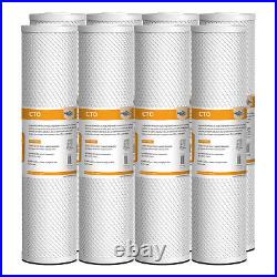 5 Micron 20 x 4.5 Big Blue CTO Carbon Block Water Filter Whole House 1-8 Pack