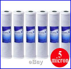6 Big Blue 20x4.5 Whole House CTO Coconut Shell Carbon Block Water Filter