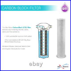 6 Big Blue 20x4.5 Whole House CTO Coconut Shell Carbon Block Water Filter