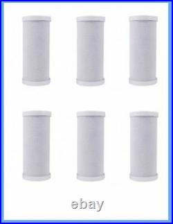 6 CTO Water Filters 10x4.5 Big Blue Whole House Coconut Shell Carbon Block