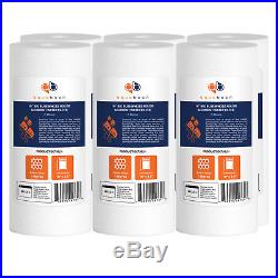 6-PACK of Aquaboon Sediment Water Filter Whole House Big Blue 1 Micron 10x4.5
