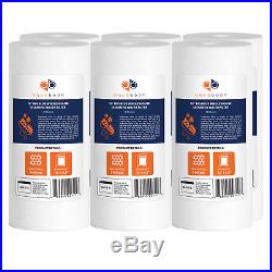 6-PACK of Aquaboon Sediment Water Filter Whole House Big Blue 5 Micron 10x4.5