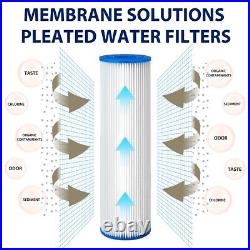 6 Pack 20x4.5 Whole House Pleated Sediment Water Filter Replacement 20 Micron