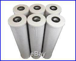 6 Pack 4.5 x 20 In Carbon Block Water Filter Whole House RO CTO 10 Micron