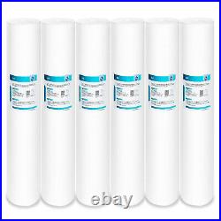 6 Pack 5 Micron 20x4.5 Sediment Water Filter Cartridge Replacement Whole House