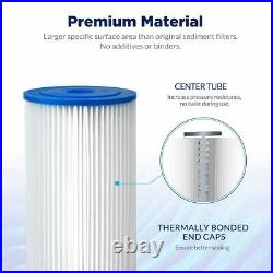 8 Pack 20 x 4.5 Pleated Sediment Water Filter Whole House Filtration Cartridge