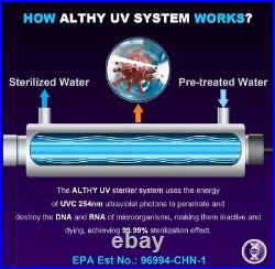 ALTHY Whole House Ultraviolet Water Sterilizer Filter System 12GPM + Flow Switch