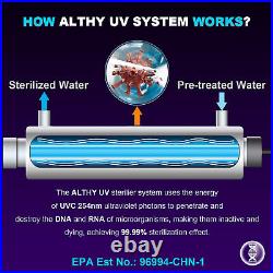 ALTHY Whole House Ultraviolet Water Sterilizer Filter System 12GPM + Flow Switch