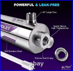 ALTHY Whole House Ultraviolet Water Sterilizer Filter System 12GPM + Flow Switch