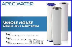 APEC 20 BB 3 Stage Whole House Water Filter System Iron, Sediment and Chlorine