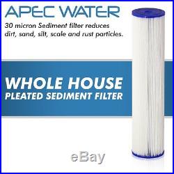 APEC 20 Big Blue Whole House Water Filtration System With Sediment Filter