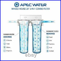 APEC 2-Stage Whole House Water Filter System with 2-Stage Sediment+Carbon