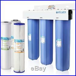 APEC 3 Stage Whole House Water Filter System Sediment, KDF and Carbon Filters