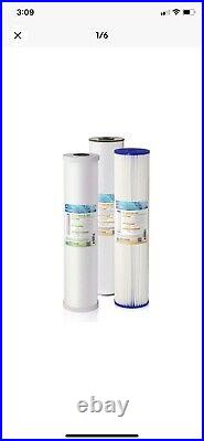 APEC Whole House Water Filter Replacement Set Sediment Carbon Iron 20 3 Stage