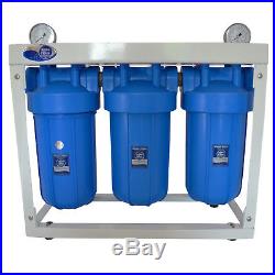 AQUAFILTER 10 Big Blue BB 3-Stage Whole House Water Filter System Housing