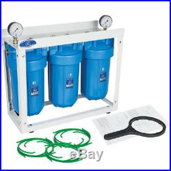 AQUAFILTER 10 Big Blue BB 3-Stage Whole House Water Filter System with Filters