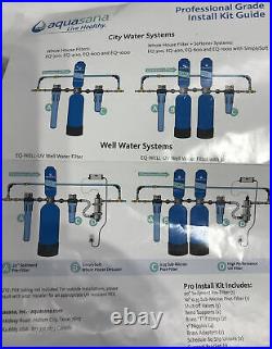AQUASANA PROFESSIONAL GRADE INSTALL KIT Water Filter Kit Only Eq1000 Whole House