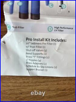 AQUASANA PROFESSIONAL GRADE INSTALL KIT Water Filter Kit Only Eq1000 Whole House