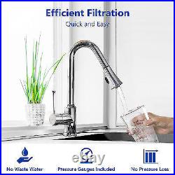 Anti-Scale Whole House Water Filter, Home Water Filtration System, With Gauge