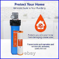 Anti-Scale Whole House Water Filter, Home Water Filtration System, With Gauge