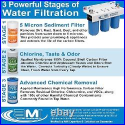 Applied Membranes Inc. 3-Stage Whole-House Water Filter Cartridge Replaceme