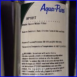 AquaPure whole house water filter AP101T New. With 4 charcoal cartridges
