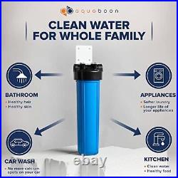 Aquaboon 20 x 4.5 Whole House Well Water Filter System with Pressure Releas