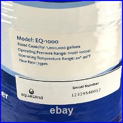 Aquasana EQ-1000 Whole House Water Filter System 1 Million Gallon #NO1456