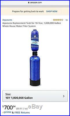 Aquasana Replacement Tank EQ-1000R Rhino Whole House 10 Year Water Filter System