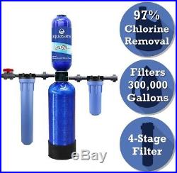 Aquasana Whole House Water Filter 300,000 Gal. 100 psi Threaded 4-Stage Blue