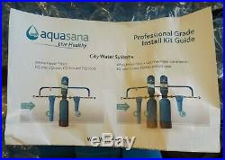Aquasana Whole House Water Filter EQ-1000 Pro Install Kit New W Filters Open Box